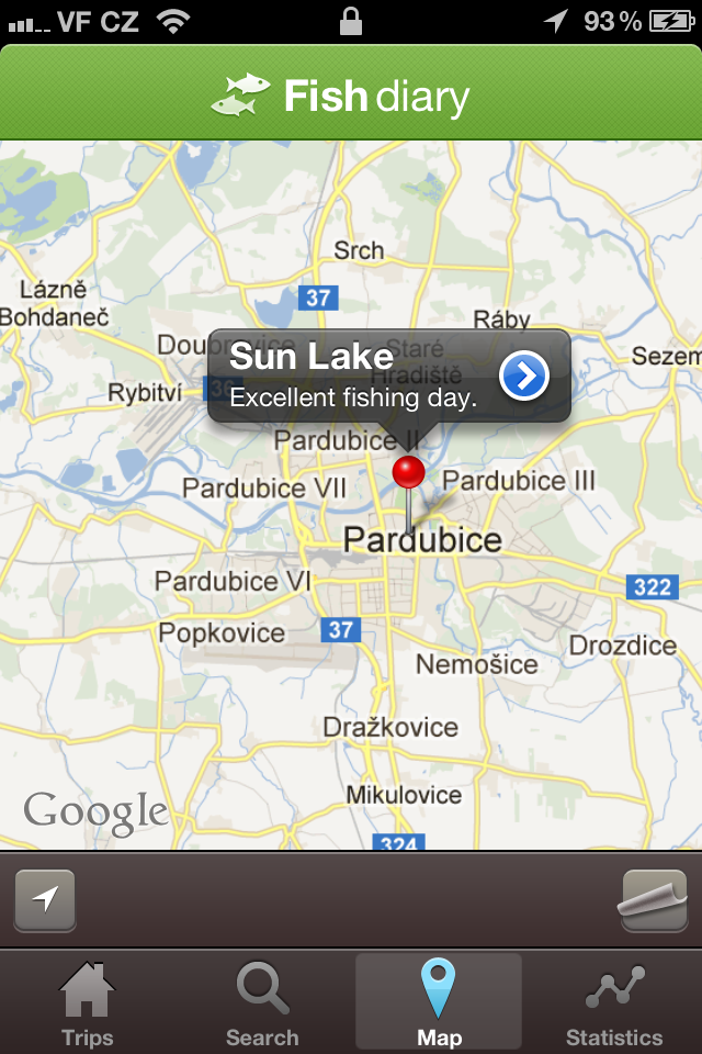 Aplikace FishDiary v AppStore