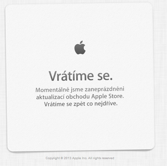 Apple Store je dole