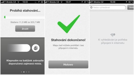 Ukázka stahování map