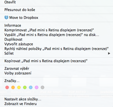 Kontextové menu