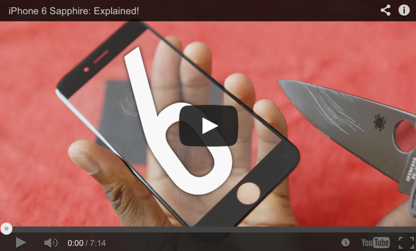 Další test odolnosti předního panelu iPhonu 6, nejedná se o safírové sklo