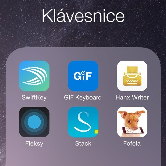 Klávesnice pro iOS – podrobný seznam