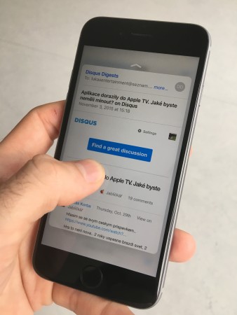3d touch peek v aplikaci email