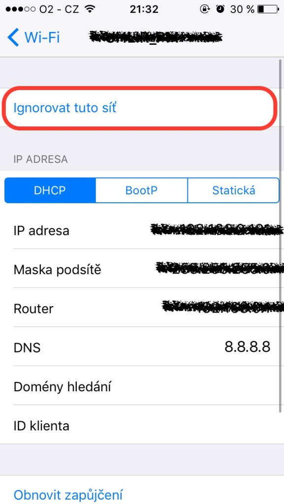 Ignorovat tuto síť