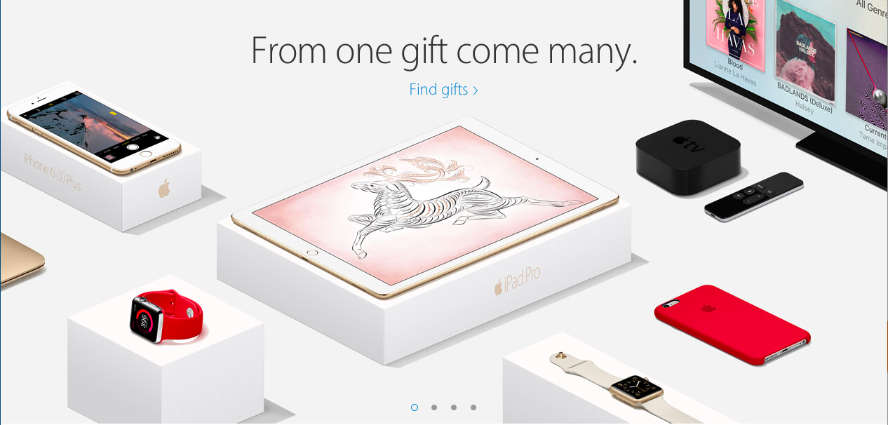 Apple vybral vánoční dárky, dopravu máte zdarma