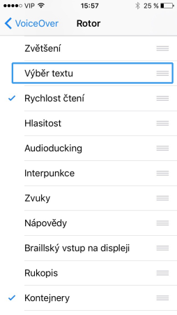 Voiceover a práce s textem na iOS
