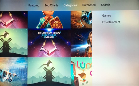 Apple TV App Store kategorie