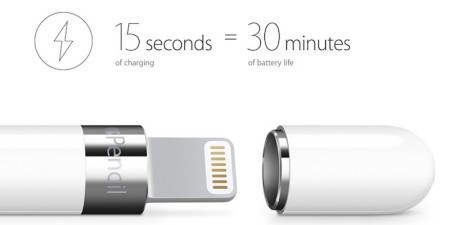 Apple Pencil stačí 15 sekund nabíjet a 30 minut používat