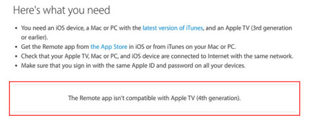 Kompatibilita Apple TV