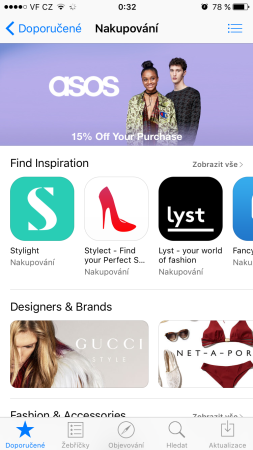 App Store v iOS dostalo novou kategorii pro nakupování - Hugo Boss, Louis Vuitton, IKEA a další