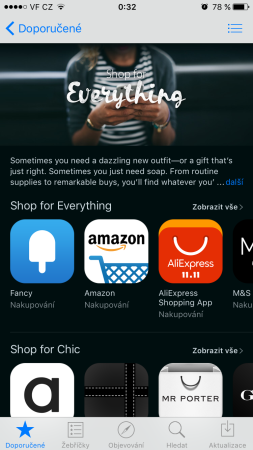 App Store v iOS dostalo novou kategorii pro nakupování - Hugo Boss, Louis Vuitton, IKEA a další