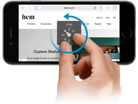Voiceover a práce s textem na iOS - rotor