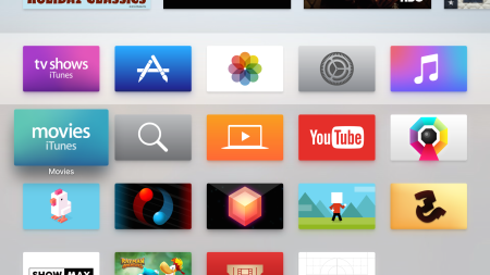 tvOS úvodní obrazovka