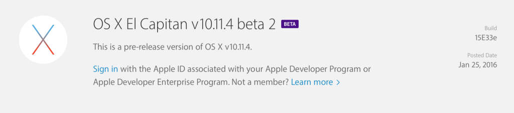 OS X 10.11.4