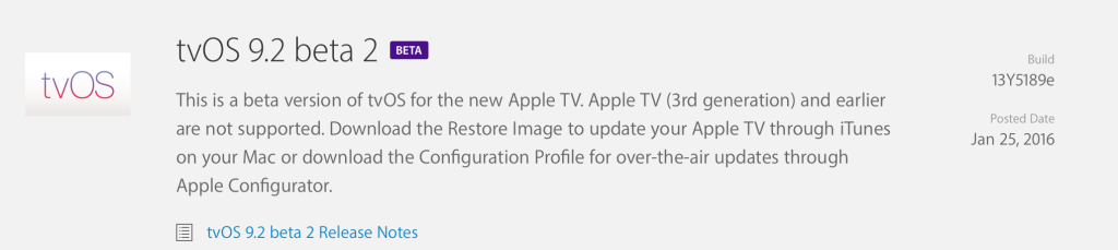 tvOS 9.2