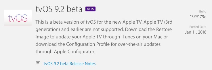 tvOS 9.2