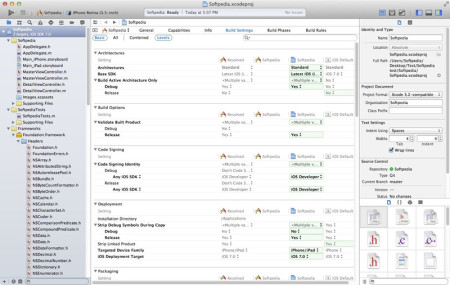 Xcode nastavení projektu