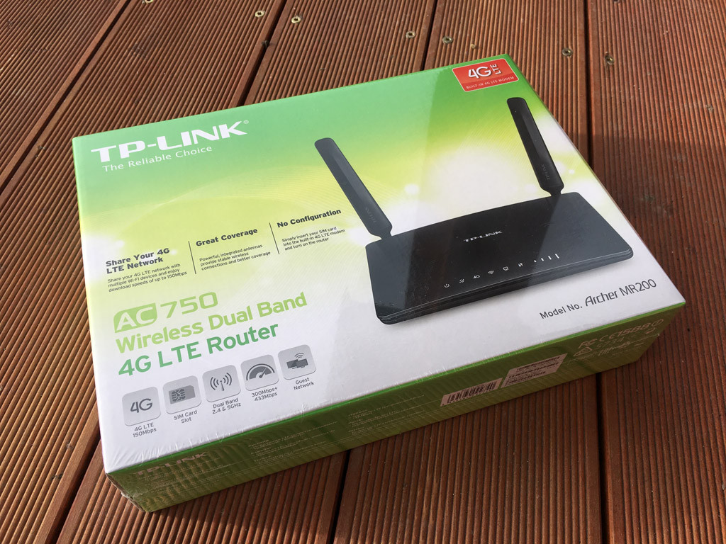 Balení LTE Routeru MR200