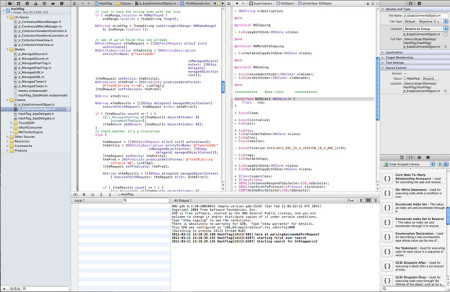 Xcode interface