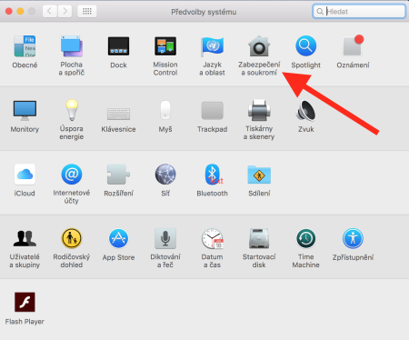 informace o aktuální poloze