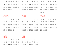 Kalendář - chybí prosinec