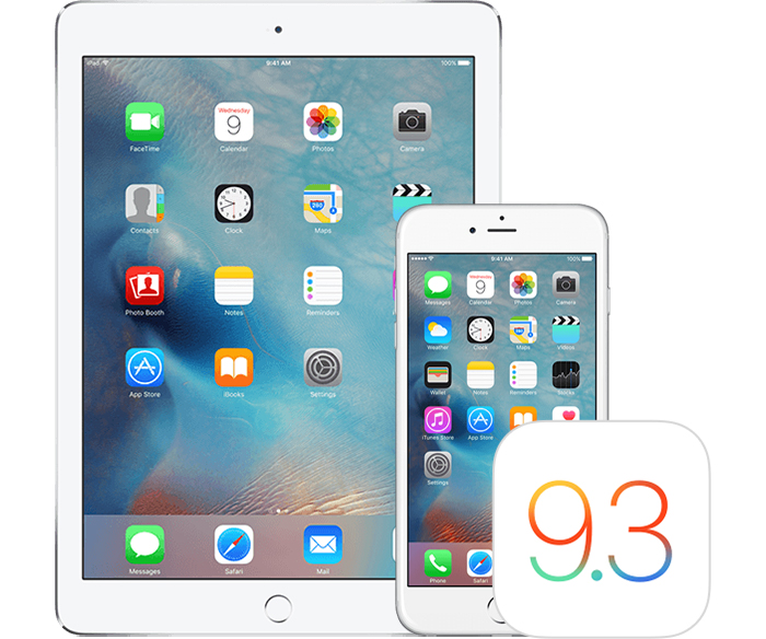 Apple vydal iOS 9.3.2