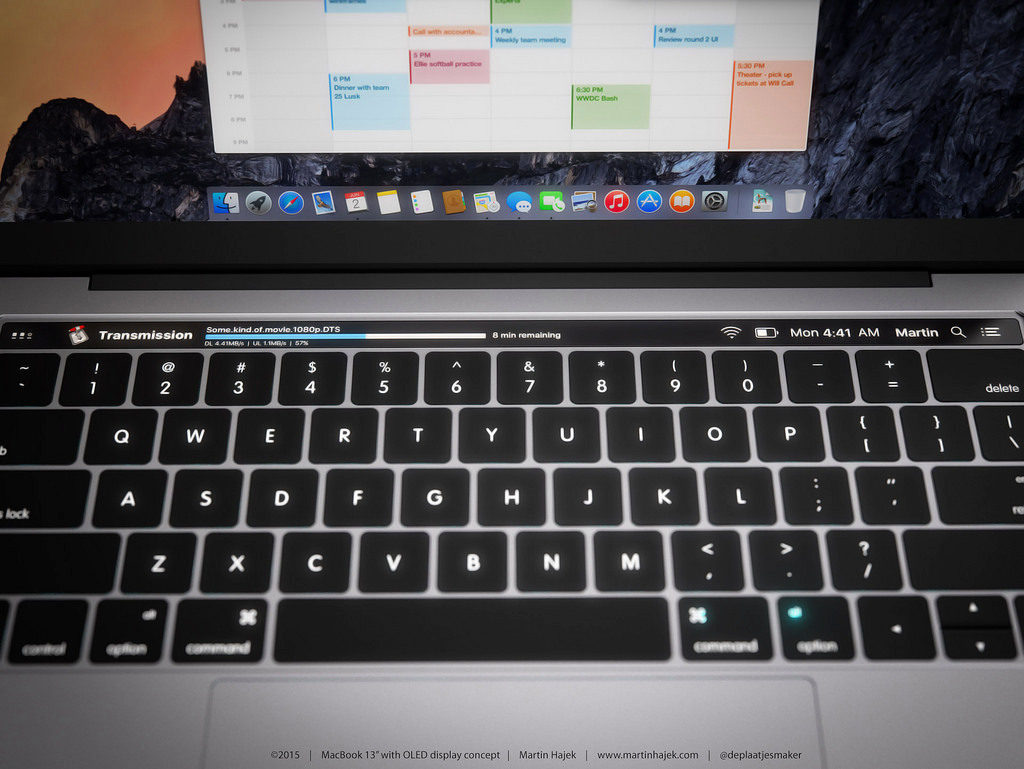 Nový MacBook Pro s OLED panelem
