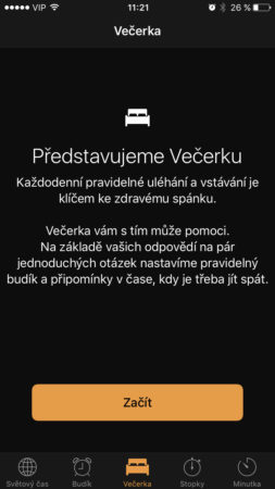 Večerka iOS 10