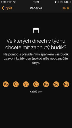 Večerka iOS 10