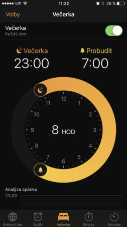 Večerka iOS 10