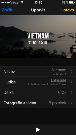 iOS 10 aplikace Fotky