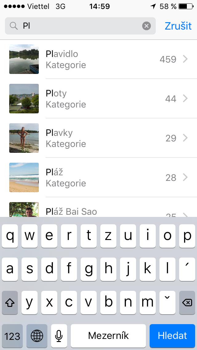 iOS 10 aplikace Fotky