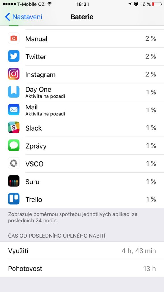 výdrž nabití