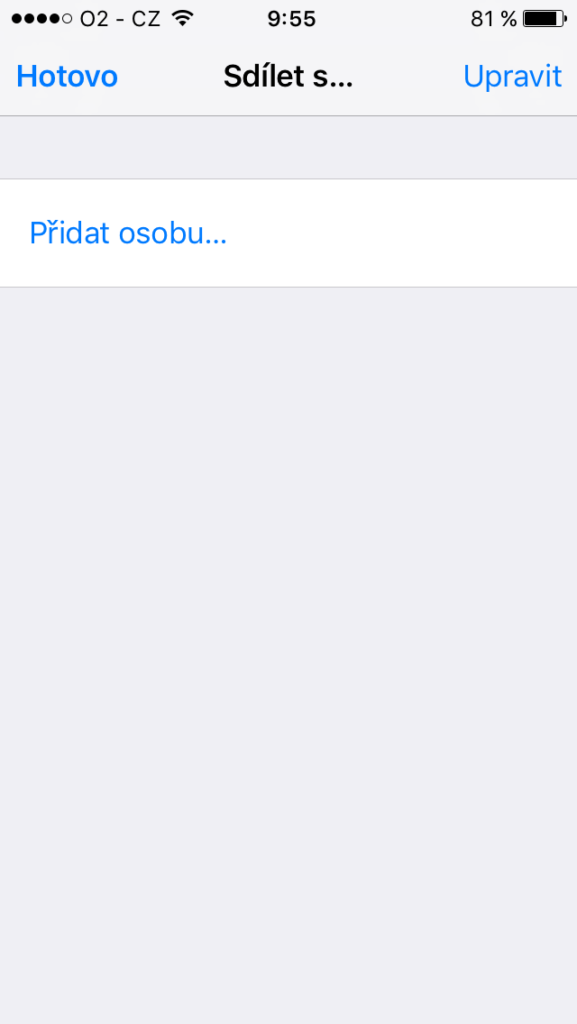 Připomínky v iOS