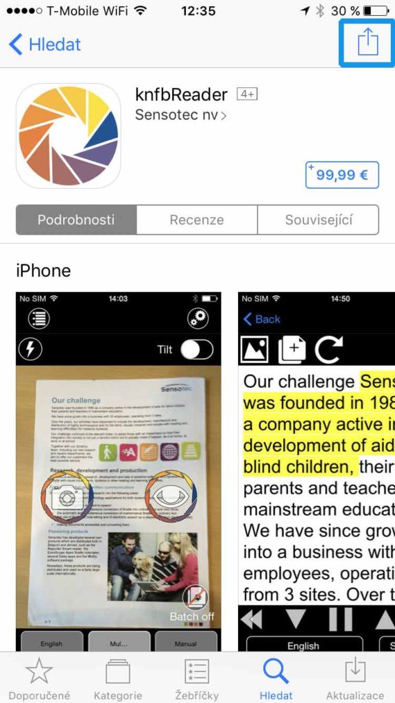 App Store - seznam přání