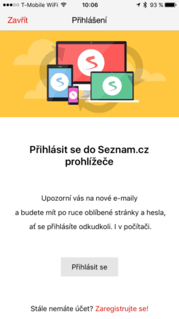 webový prohlížeč Seznam.cz