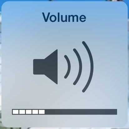 ovládání hlasitosti iOS 11