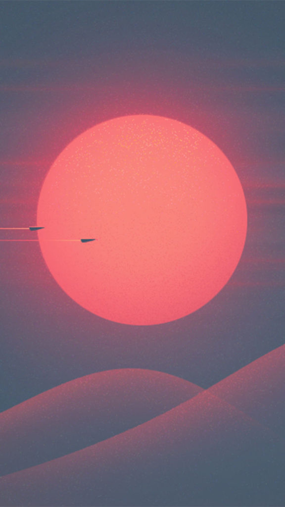 sunset-red-minimal-illustration-art-34-iphone6-plus-wallpaper