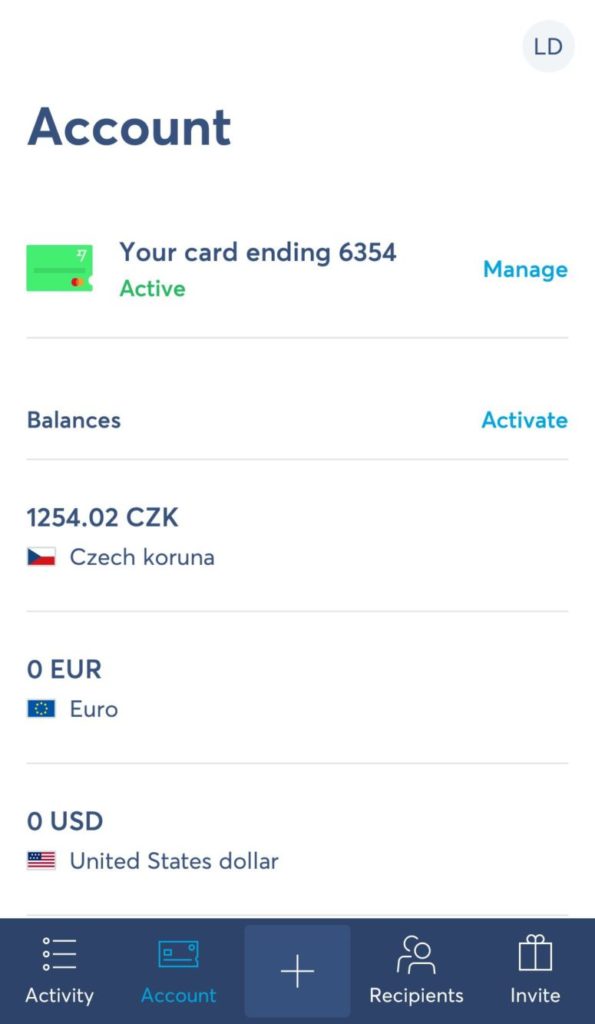 TransferWise zahraniční platby