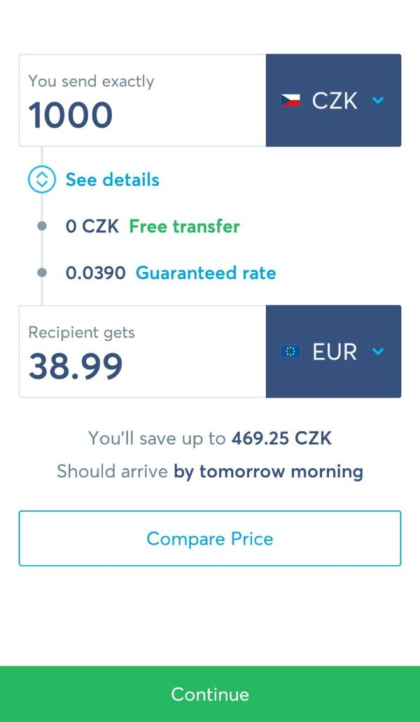 TransferWise zahraniční platby