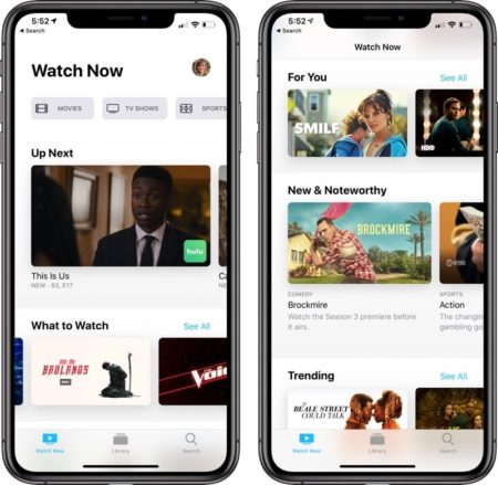 iOS 12.3, aplikace TV