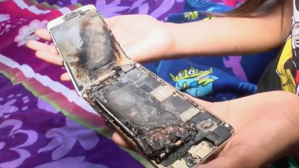 výbuch iPhone