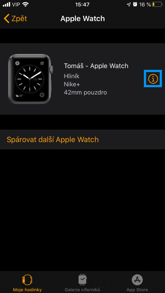 Apple Watch záloha