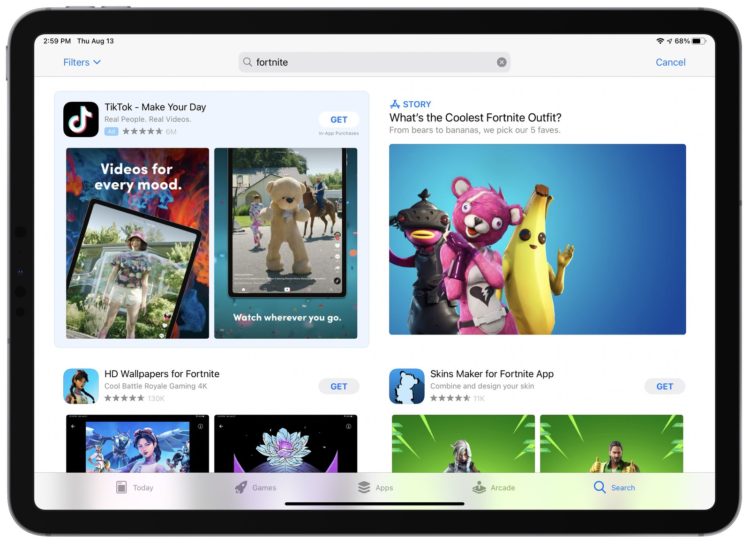 Fortnite App Store