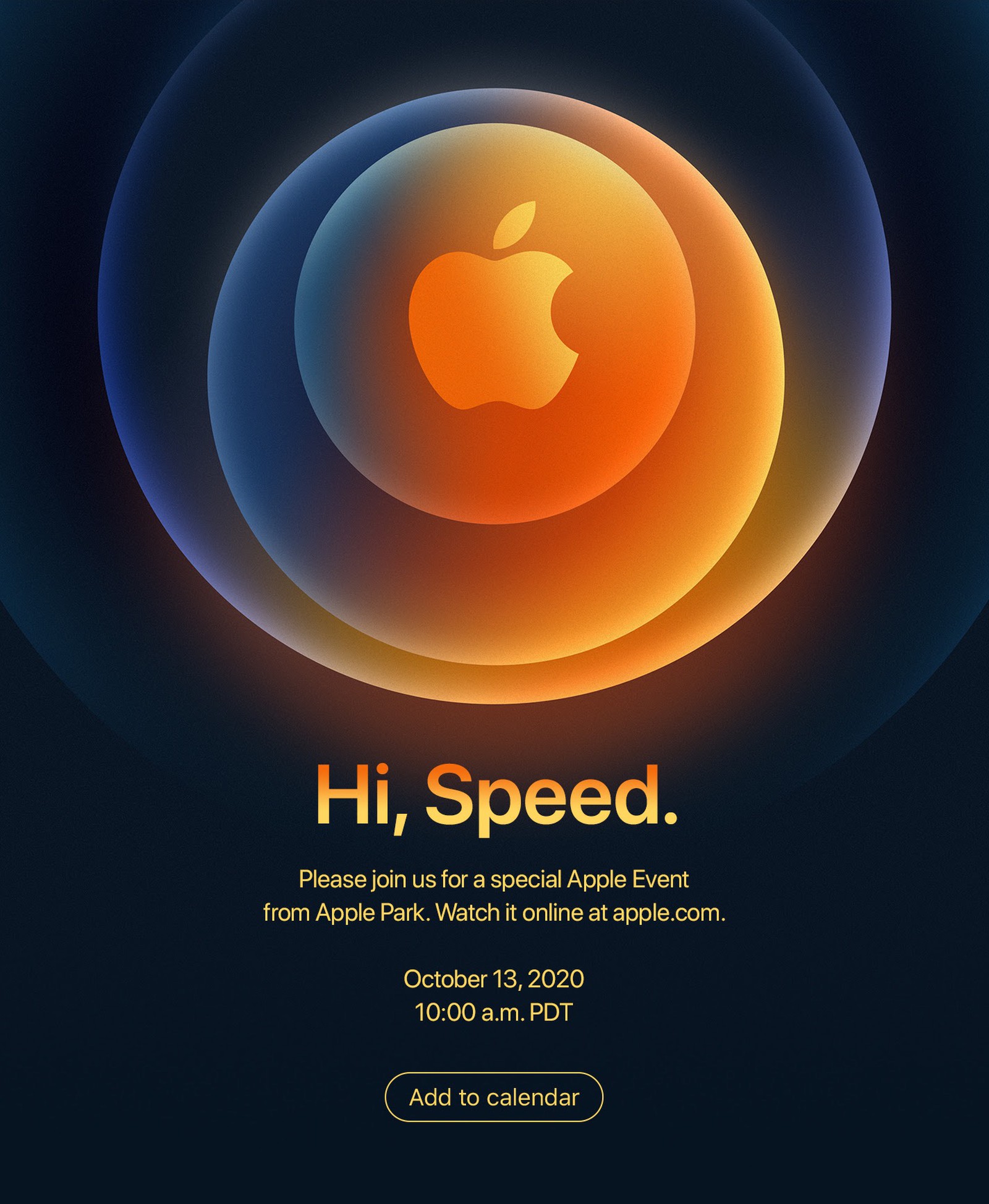 Apple Keynote pozvánka