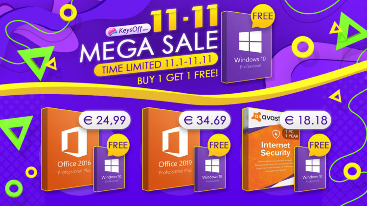 výprodej KeysOff Windows 10 zdarma