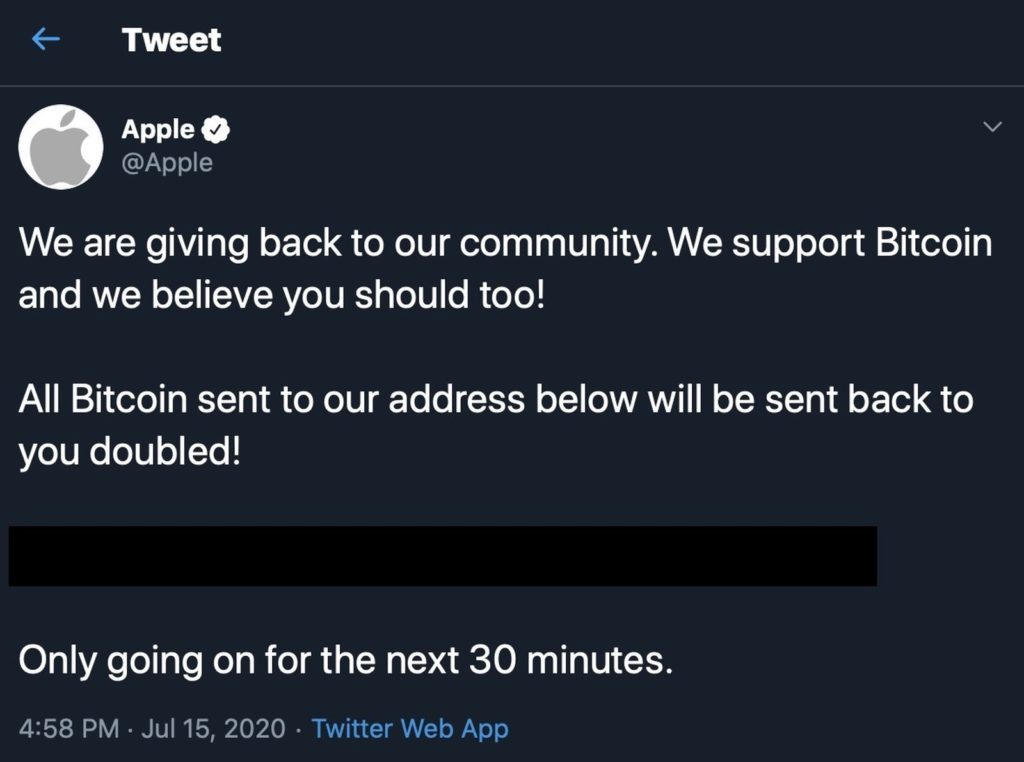 Apple Bitcoin hack