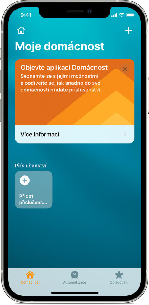 Apple HomeKit přidání příslušenství