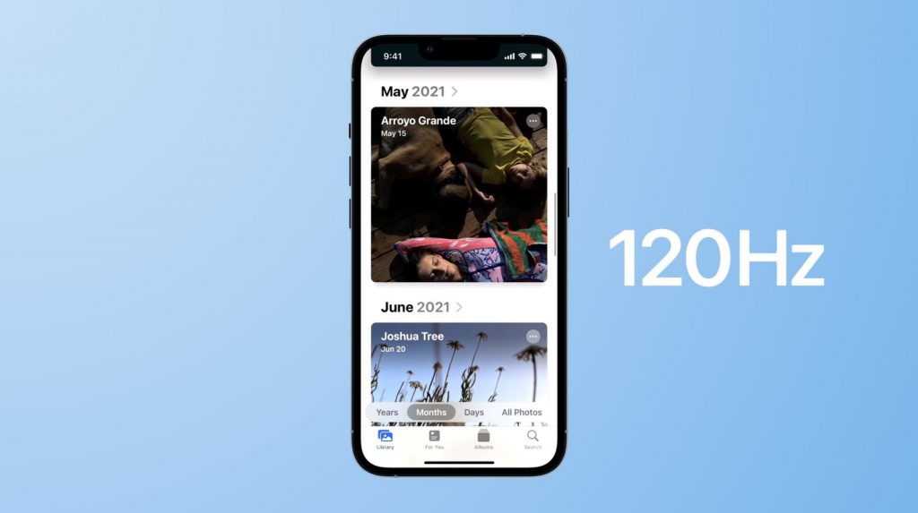 iOS 15.4 120Hz ProMotion