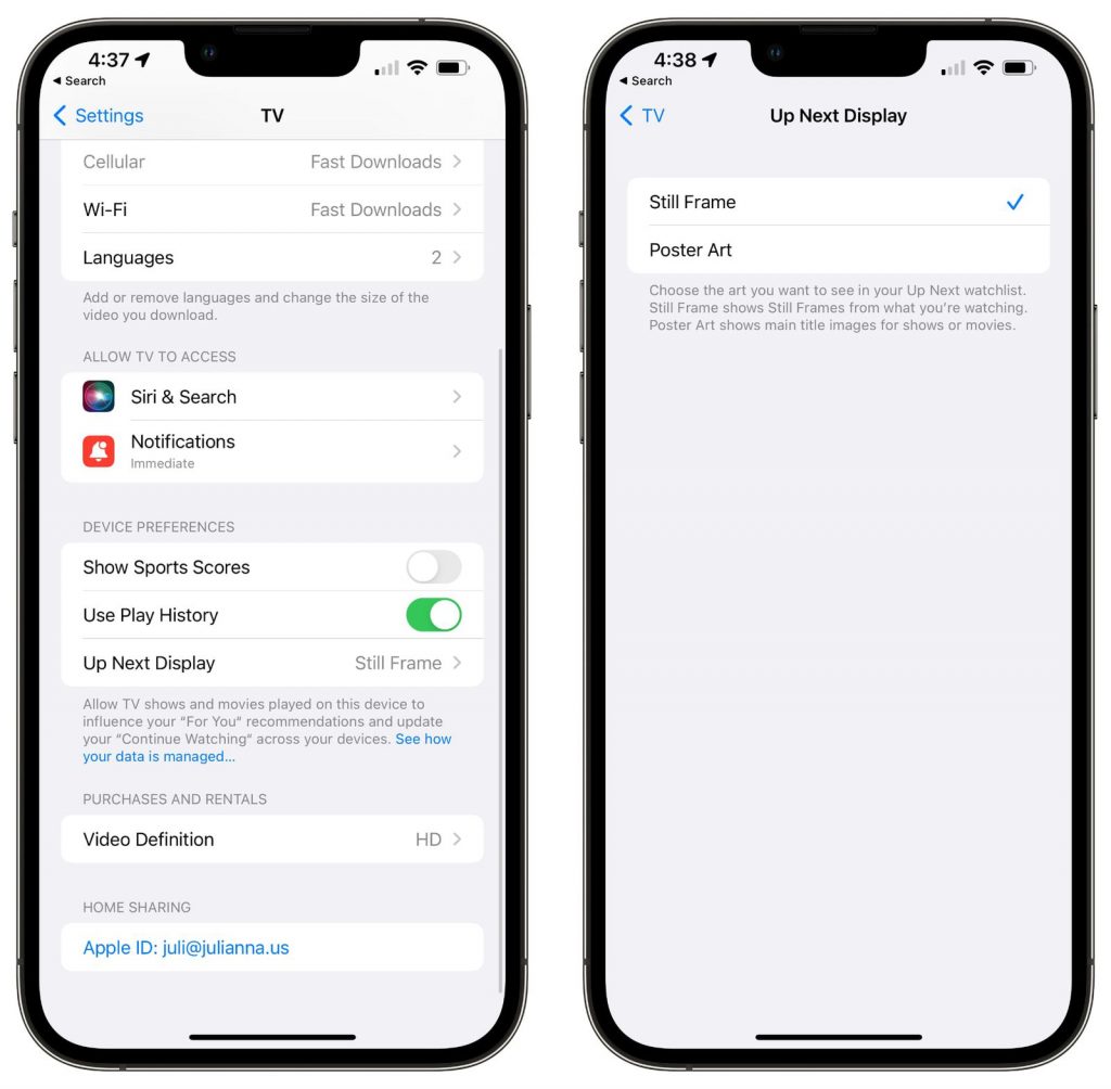 iOS 15.4 TV